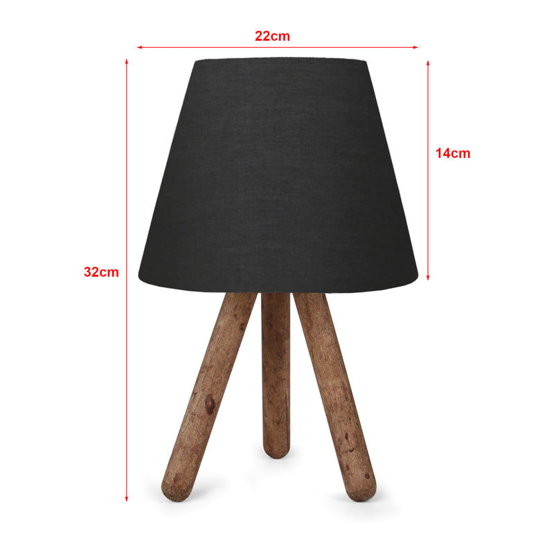 Målskitse Bordlampe Middlesbrough træ 1xE27 i forskellige farver [lux.pro]