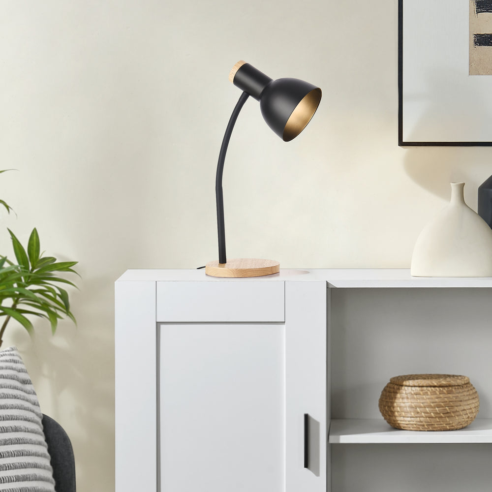 Bordlampe Woodley Sort [lux.pro] - premiumXL