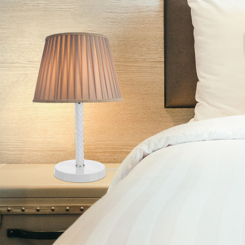 Bordlampe Kilbride E27 metal glas tekstil i forskellige farver [lux.pro] - premiumXL