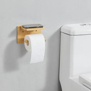 Vallentuna toiletrulleholder i bambus [en.casa].