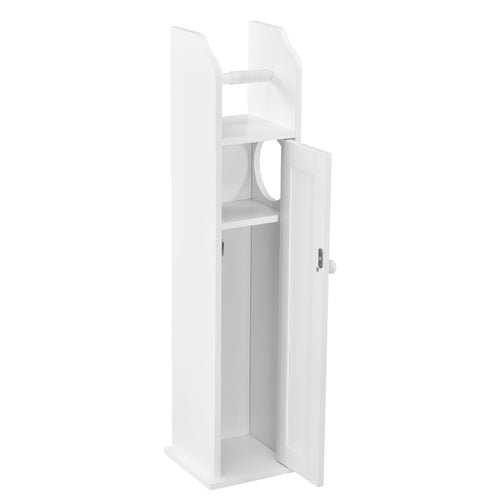 Toiletrulleholder Falkenberg 78x20x18 cm Badeværelsesskab med hylde Hvid en.casa - premiumXL