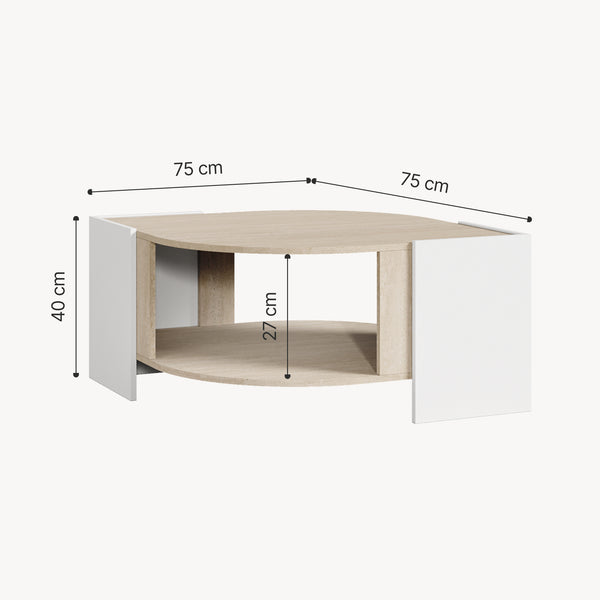 Klipsari sofabord 75x75x40 cm [en.casa]