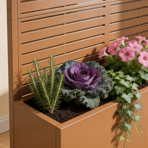 Skillevæg Nodepp med blomsterkasse i stål [casa.pro]