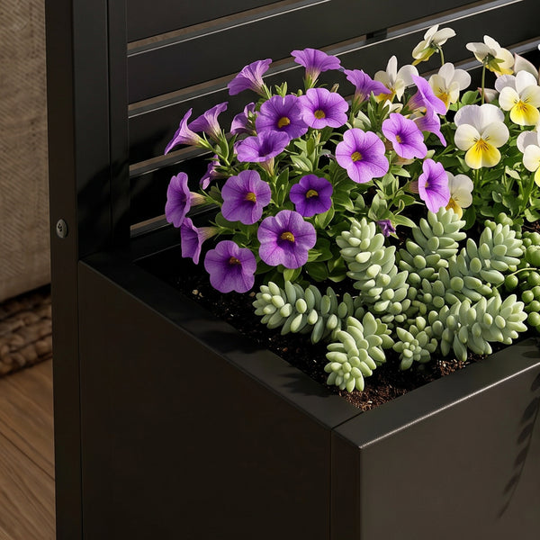 Skillevæg Nodepp med blomsterkasse i stål [casa.pro]