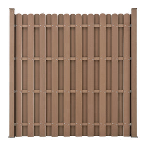 [neu.holz]® Hegn med stolpe - WPC -180x180cm - i forskellige farver