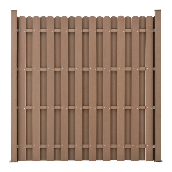 [neu.holz]® Hegn med stolpe - WPC -180x180cm - i forskellige farver