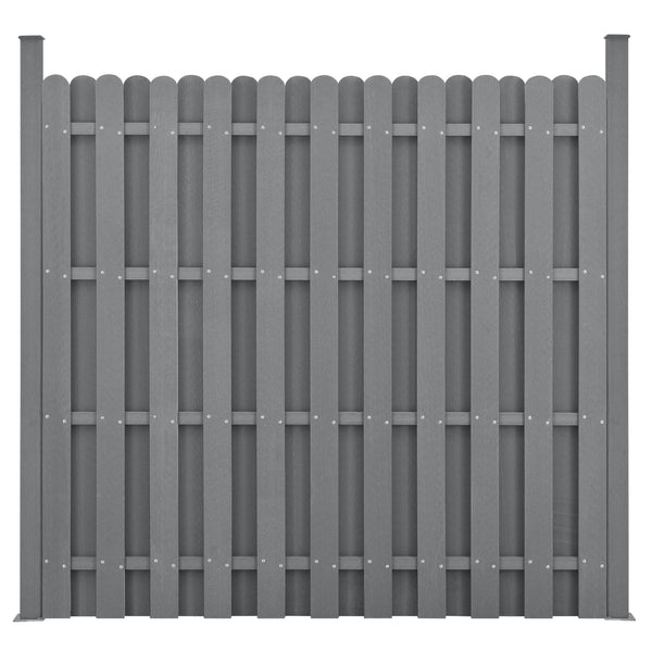 [neu.holz]® Hegn med stolpe - WPC -180x180cm - i forskellige farver