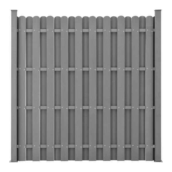 [neu.holz]® Hegn med stolpe - WPC -180x180cm - i forskellige farver