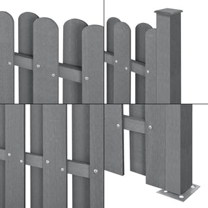 [neu.holz]® Hegn med stolpe - WPC -180x180cm - i forskellige farver