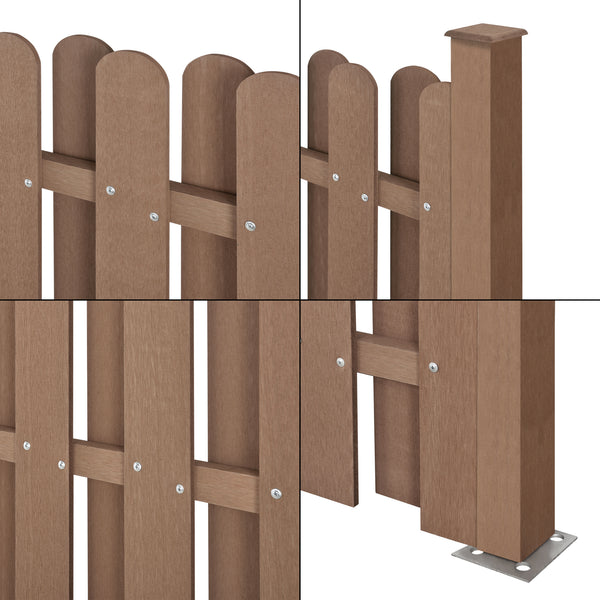 [neu.holz]® Hegn WPC - 11 lægte - grå/brun