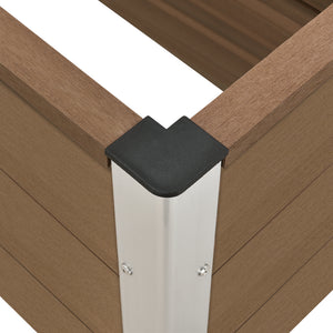 [neu.holz]® WPC Blomsterkasse - 100x50x50cm - udvendig husbrug - i forskellige farver