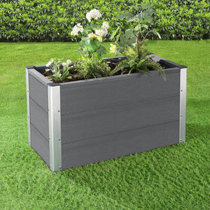 [neu.holz]® WPC Blomsterkasse - 100x50x50cm - udvendig husbrug - i forskellige farver