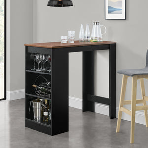 [en.casa] Elegant barbord med kopholder 110x50x103cm - krydsfiner - forskellige farver