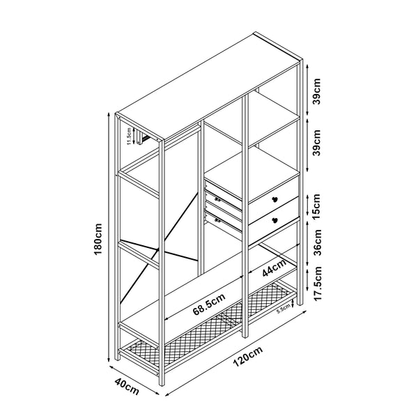 Perchero burro Larem en diferentes modelos [en.casa]