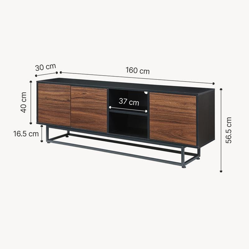 Målskitse Boxholm lowboard [en.casa]