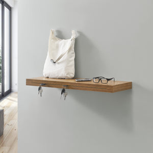 [en.casa]® Væghylde - extra plads for nøgler - 80x23,5x5cm - i forskellige farver