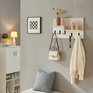 Væg garderobe Botaruvn med 2 hylder 34x59x13 cm Beige/Hvid [en.casa] - premiumXL