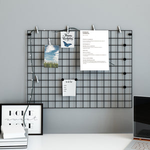 Vægnet Sæby metal 75 x 55 cm sort [en.casa] - premiumXL