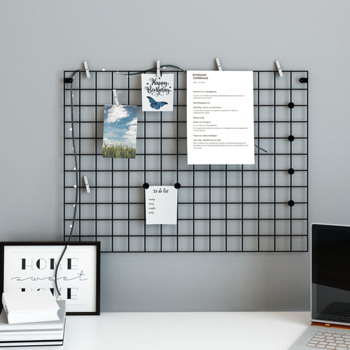 Vægnet Sæby metal 75 x 55 cm sort [en.casa] - premiumXL