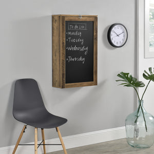 [en.casa]® Vægmonteret klapbord med tavle - 156x50x91,5cm - MDF - kork - i forskellige farver