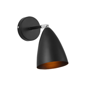 [lux.pro]® Væglampe justerbar - Ø12 cm - 1xE14 - metal - sort