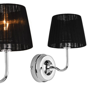 [lux.pro]® Væglampe Brooklyn - 1 x E14 - max. 40W - metal / tekstil - i forskellige farver