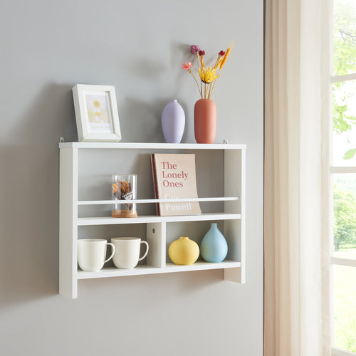 Vægghylde Piteå 60x10,5x45cm Hvid [en.casa] - premiumXL