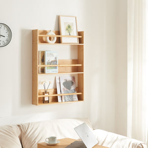 Vægghylde Hareid 80x60x12cm bambus [en.casa] - premiumXL