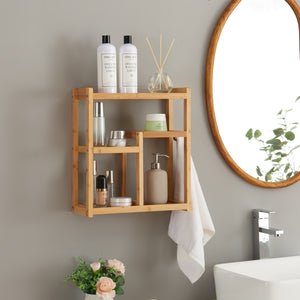 Badeværelseshylde Höör 42x37x17 cm bambus [en.casa] - premiumXL