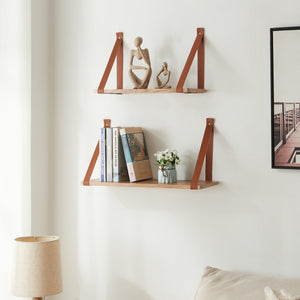 Væghyldesæt Utsira 48/60 x 20 x 30 cm 2 - dele Eg-look/Brun [en.casa] - premiumXL