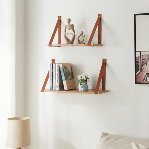 Væghyldesæt Utsira 48/60 x 20 x 30 cm 2 - dele Eg-look/Brun [en.casa] - premiumXL