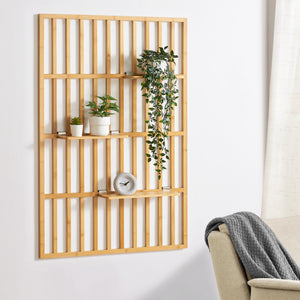 Vægghylde Røst 120x80x13cm bambus [en.casa] - premiumXL