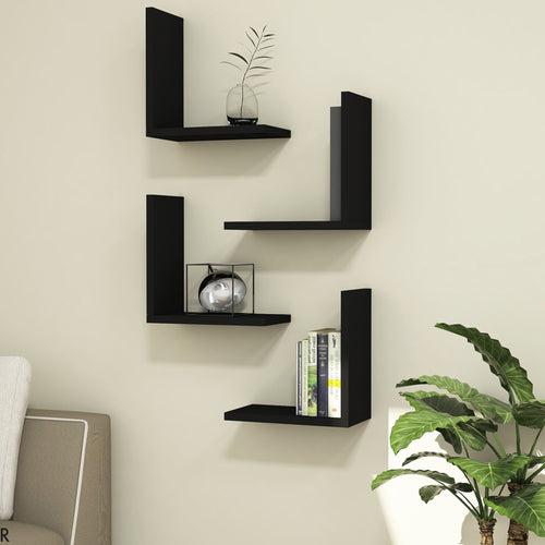 Væghylde Broby i sæt af 4 30 x 30 x 16 cm i forskellige farver [en.casa] - premiumXL
