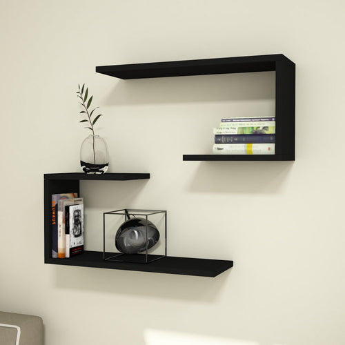 Væghylde - Sæt Årslev 2 - dele 27 x 60 x 20 cm op til ca. 5 kg [en.casa] - premiumXL