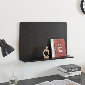 Vægghylde Dønna 60x15x40cm Sort [en.casa] - premiumXL