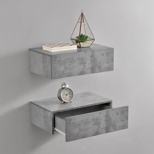 Væghylde Oslo med skuffe 46x30x15cm forskellige farver [en.casa] - premiumXL