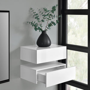 Væghylde Oslo med skuffe 46x30x15cm forsk. farver [en.casa] - premiumXL