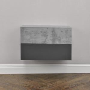 Væghylde Oslo med skuffe 46x30x15cm forsk. farver [en.casa] - premiumXL