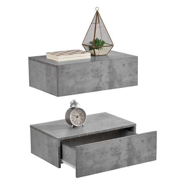 [en.casa]® Hylde/aflastningsbord Grethe - med skuffe - 46x30x15cm - i forskellige farver