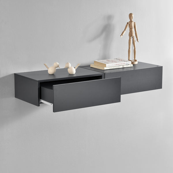 [en.casa]® Hylde/aflastningsbord Grethe - med skuffe - 46x30x15cm - i forskellige farver