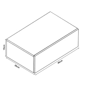 [en.casa]® Hylde/aflastningsbord Grethe - med skuffe - 46x30x15cm - i forskellige farver