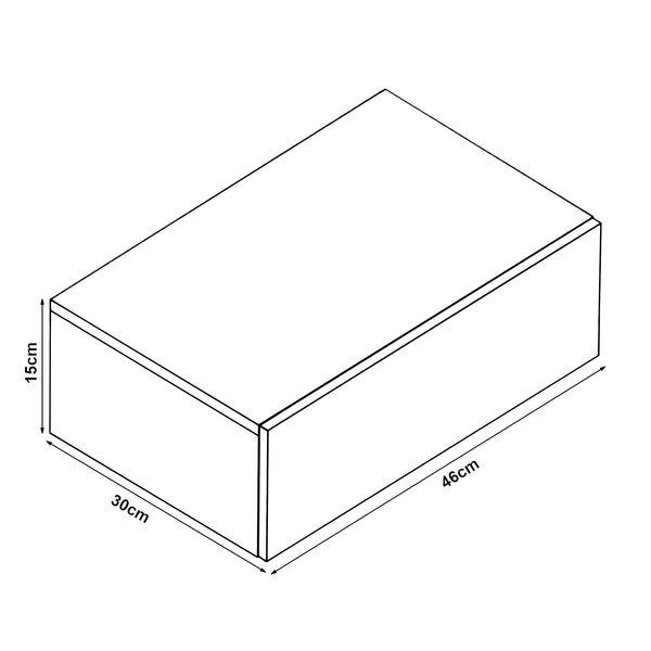 [en.casa]® Hylde/aflastningsbord Grethe - med skuffe - 46x30x15cm - i forskellige farver