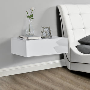 [en.casa]® Hylde/aflastningsbord Grethe - med skuffe - 46x30x15cm - i forskellige farver