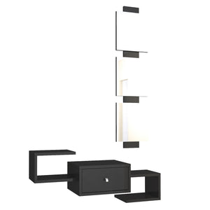 Væghylde med spejl Brædstrup 36 x 100 x 30 cm i forskellige farver [en.casa]