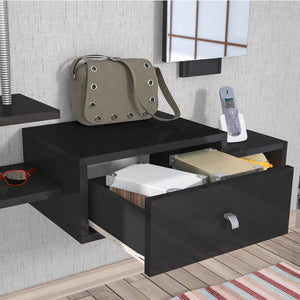 Væghylde med spejl Brædstrup 36 x 100 x 30 cm i forskellige farver [en.casa]