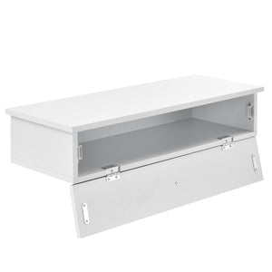 [en.casa]® Væghylde med opbevaringsskuffe - 60 x 24 x 12,6 cm - i forskellige farver