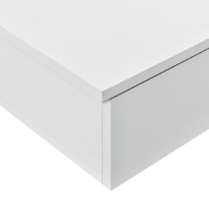 [en.casa]® Væghylde med opbevaringsskuffe - 60 x 24 x 12,6 cm - i forskellige farver