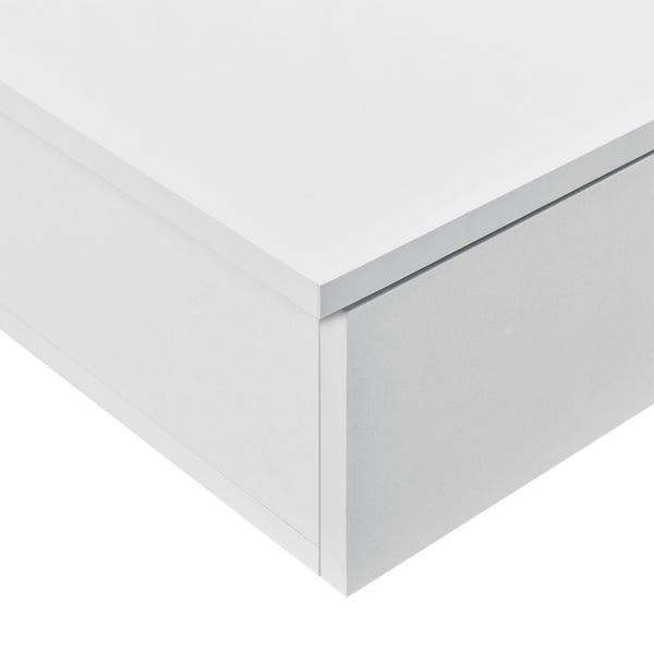 [en.casa]® Væghylde med opbevaringsskuffe - 60 x 24 x 12,6 cm - i forskellige farver