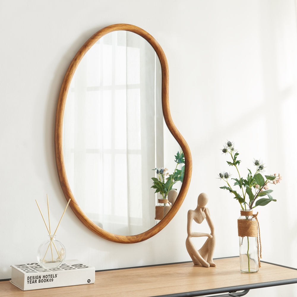 Vægspejl Jokioinen 75x55 cm egetræslook [en.casa] - premiumXL