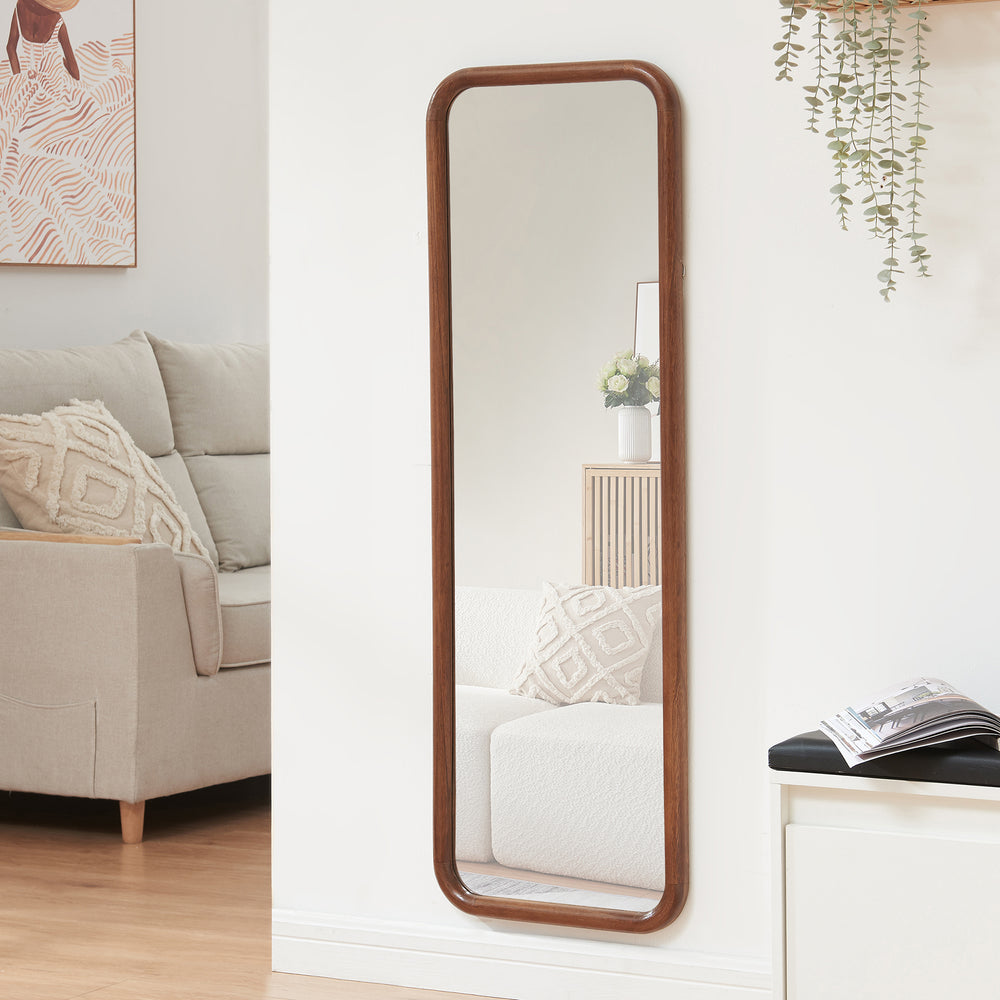 Vægspejl Ristijarvi 120x40 cm Brun [en.casa] - premiumXL